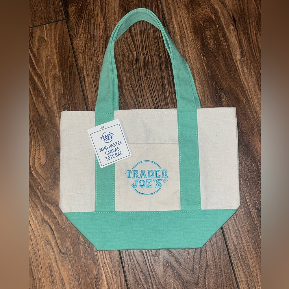 Trader Joe's Mini Pastel Canvas Tote bag